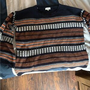 Umgee Women’s Crewneck Sweater - Navy, Orange, White